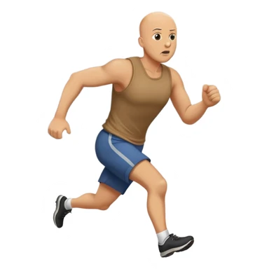 Bald guy chasing a tornado sticker