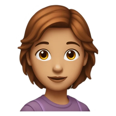 Fille brune avec un garçon roux sticker