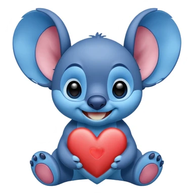 Stich making a Heart  sticker