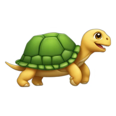 Cheval sur une tortue sur une souris sticker