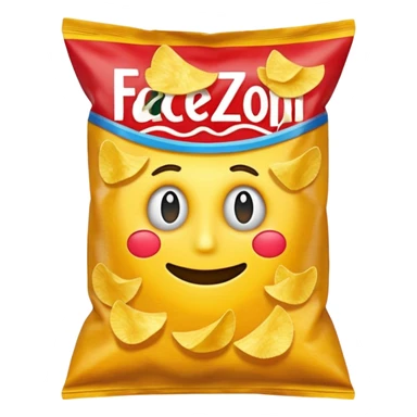 paquet de chips faceless sticker