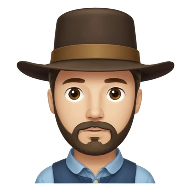 Amish man with goatee. Clean shaved above mouth  sticker
