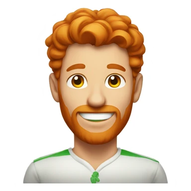 A red-haired man, irish man who is smiling and winking sticker