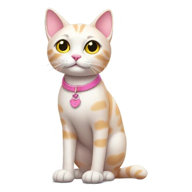 standing cat wearing pink shoes sticker