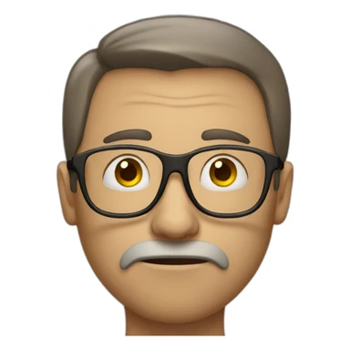 Confused Man with glasses sticker