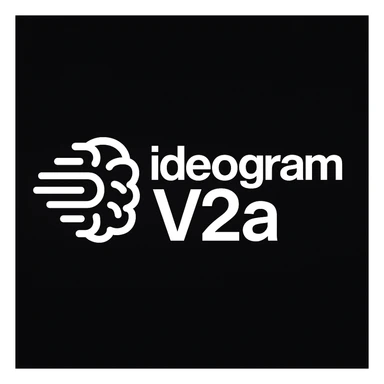 recreate this logo with text of "ideogram V2a", MAKE IT FIT IN SQAURE  sticker
