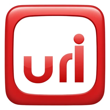 a red square with the words "ur pist" in the middle of the square sticker