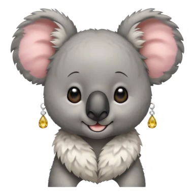 Koala with earrings sticker