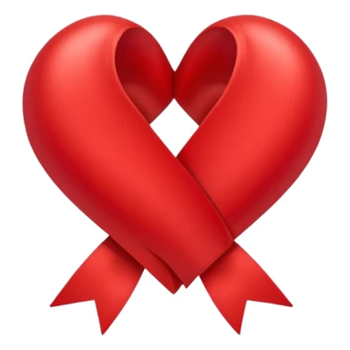 Ein rotes Bsnd zwischen zwei Herzen sticker