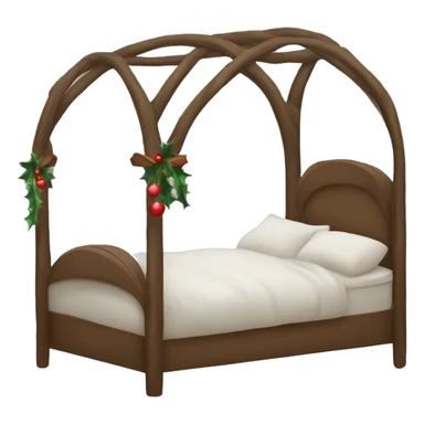 cozy christmas bed  sticker