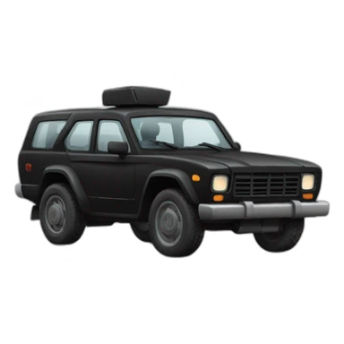 voiture noir armée sticker