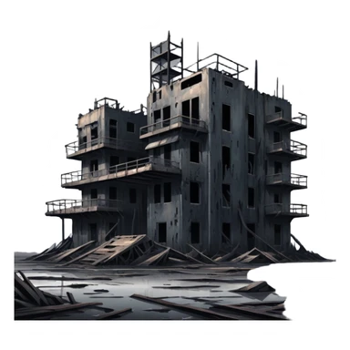 Gloomy Dystopian Apocalyptic Aesthetic Scenery Deco sticker