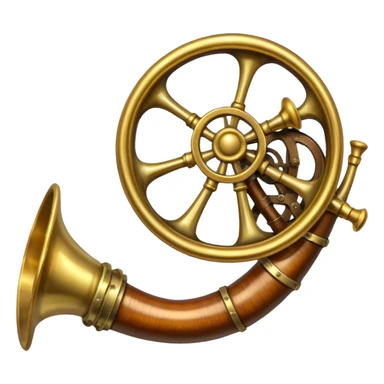 steam punk horn sticker