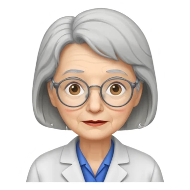 scientist professor old woman sticker