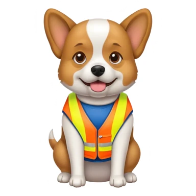 Dog in a Walmart outfit sticker
