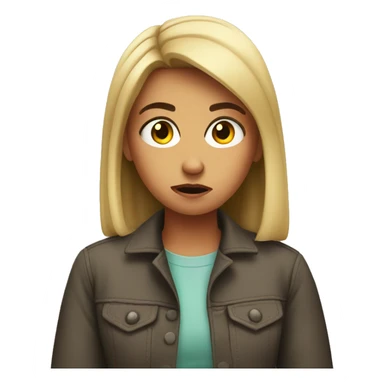 Annoyed girl  sticker