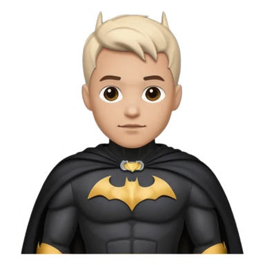 Batman a light tone man with a dark batman suit  sticker
