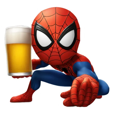 spider man qui boit une bière sticker