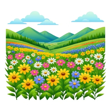 Wildflower Field sticker