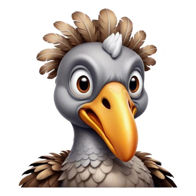 Angry realistic dodo sticker