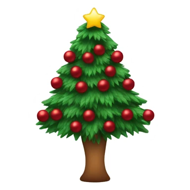 Christmas tree with Burgunder balls sticker