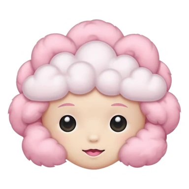 Pink cloud headband small sticker