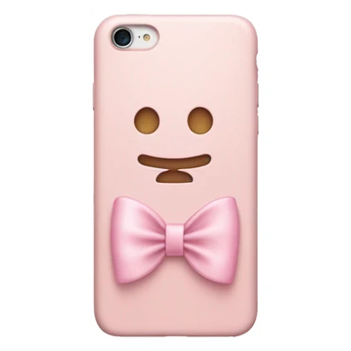 pastel pink iphone with bow sticker