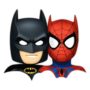 Batman and Spiderman  sticker