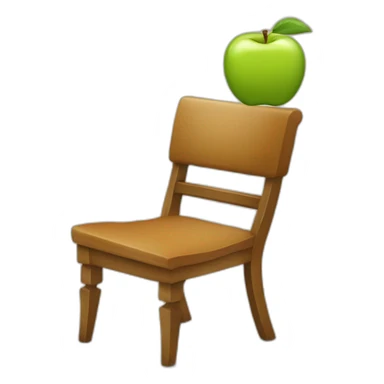 Cheval qui bout du jus de pomme sur une chaise sticker