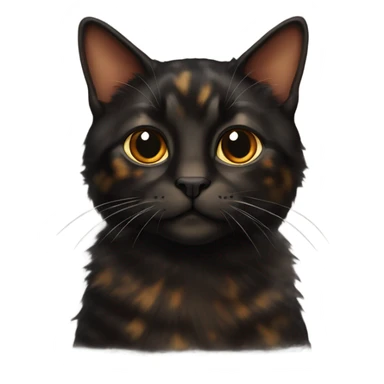 Dark tortoiseshell cat sticker