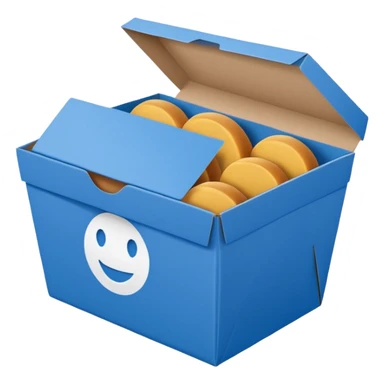 Takeaway Food Box blue sticker
