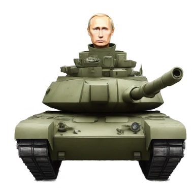Vladimir putin in a tank sticker