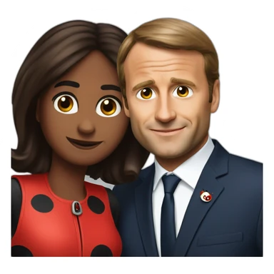 Ladybug et macron sticker
