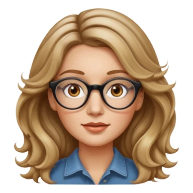 creative women with long dark Blond with highlights wavy hair white women, oval shape face hazel eyes long lashes freckles on the nose high cheek bones sticker