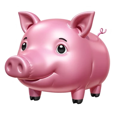 spam meat jeff koons style inflatable pig sculpture  sticker