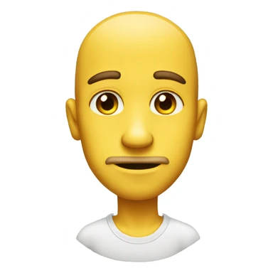 Yellow skin Big forehead emoji sticker