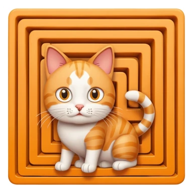 A cartoon cat in a maze with Carter sticker