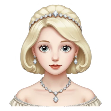 a young lady from the regency era called Frances, named the diamond of the season sticker
