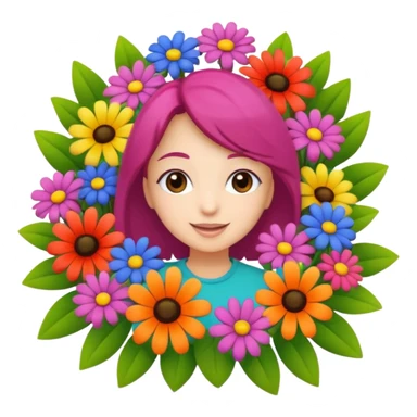 Happy Birthday Mina in multicolored flowers sticker
