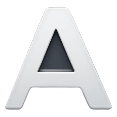 Font setting icon with letter A sticker
