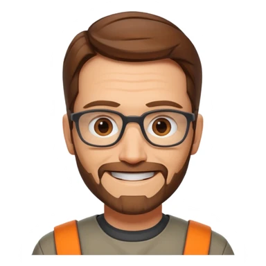 gordon freeman smiling just face sticker