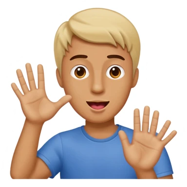 Guy fanning himself with his hand sticking tongue out  sticker