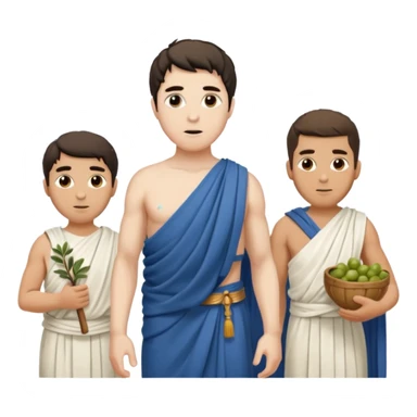 man white ancient greek people sticker