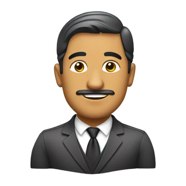 chico elegante  pegado en una idea genial para el negocio, en  su computadora sticker