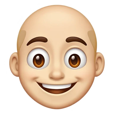 A very goofy face sticker