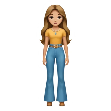 Retro 70s Girl sticker