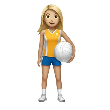 volleyball and girl  sticker