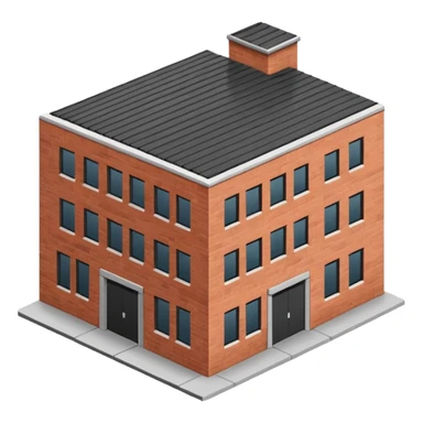 a 2d warehouse in black and white for a report from the outside. It should be the size of an emoji sticker