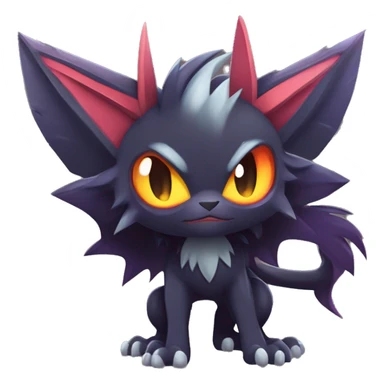 Edgy Cute Cool Kawaii Litten-Noivern-Zoroark-Noibat-Pokémon Full Body sticker