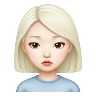 Fille asiatique qui boude sticker